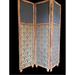 Paravento decorativo a tre pannelli, Stile Luigi XVI