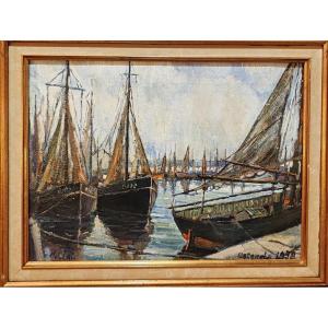 Marine, Oil On Canvas, 1939