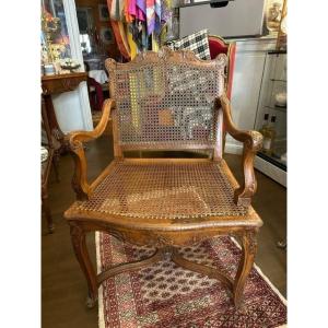 Louis XV Armchair In Walnut