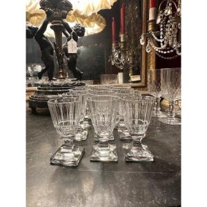 Set Of 13 Baccarat Crystal Liqueur Glasses 19th