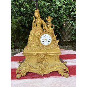 Gilded Bronze Clock 