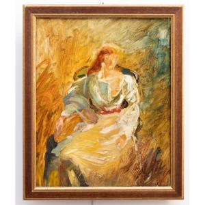 Woman With Bare Breast – Martin Jacques, Early 20th Century.