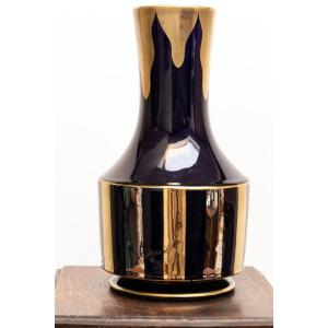 Art Deco Vase 1930 – Faience De Tours – Signed Asch