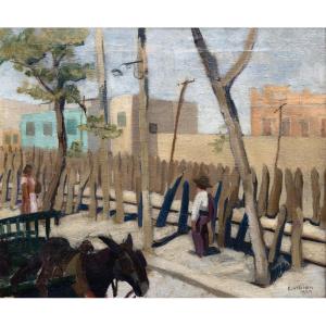 Emmanuel Vischer (1901 – 1936) – Rue d'Andalousie – Oil On Canvas – Signed And Dated