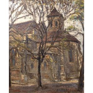 Fernand Laval – Paris: Saint Pierre De Montmartre Church – Oil On Cardboard – Signed And Dated