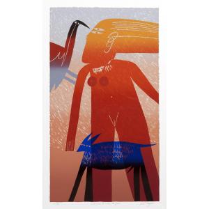 Joël Cazaux – Love Bursts Your Eyes – Serigraph – Signed