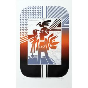 Joël Cazaux – In The White Space Of The Invisible – Screen Print – Signed