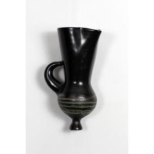 Roger Capron - Glazed Ceramic Wall Bouquetière, 27 Cm - About 1950-60