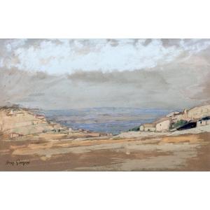 Henry Grosjean - Paysage Du Revermont - Pastel - Signed