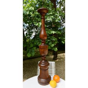 Large Tuscan Candelabrum Late 18th In Olive Wood