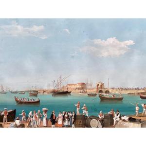 Paire De Gouaches XIXème Siècle D’après Philipp Hackert (1737-1807)