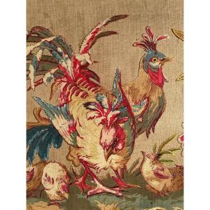 Napoleon III Period Embroidered Fire Screen