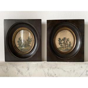 Pair Of Charming Engravings From The Early 19th Century