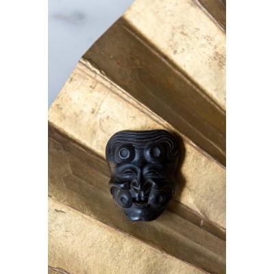Netsuke In The Form Of A Theater Mask