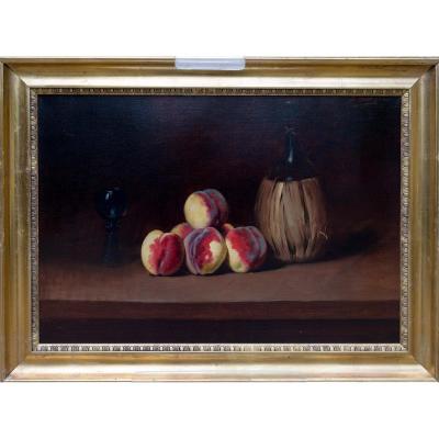 Still Life With Peaches By A. F. Bonnardel