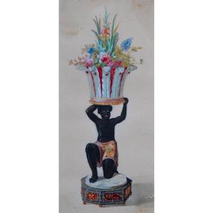 Pair Of Nubian And Indian Gouaches Mid XIXth