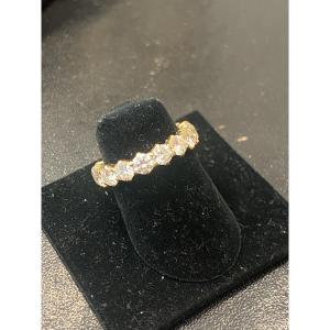 18 Cts Gold Wedding Ring 2.72 Cts Full Circle Diamonds