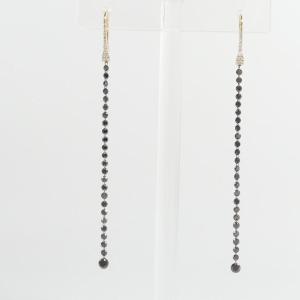 Pair Of Black And White Diamond Earrings In 18 Ct Gold