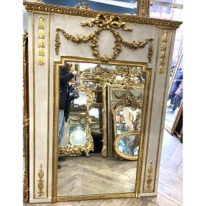 Louis XVI Trumeau Mirror Garlands 130/126x170