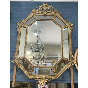 Octagonal Faceted Mirror 93x130cm