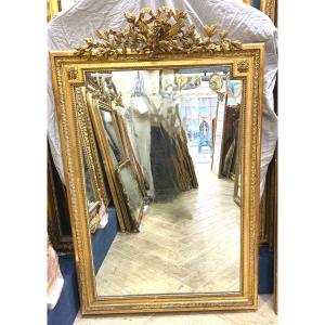 Louis XVI Mirror, 98x152 Cm, Antique Glass 