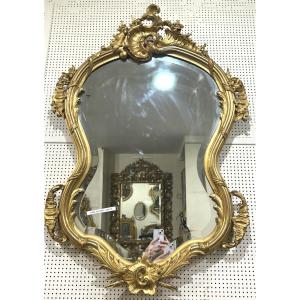 Louis XV Violin-shaped Mirror, 69x106cm, Beveled Glass 