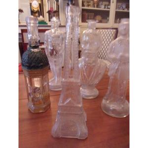 Lot Of Molded Glass Bottles
