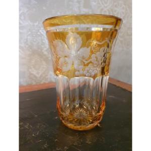 19th Century Bohemian Crystal Vase