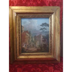 "romantic Architecture" Watercolor, 19th Century