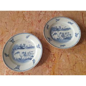 Pair Of 18th Century Chinese Plates 