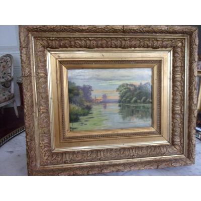 Oil On Panel Nineteenth Century