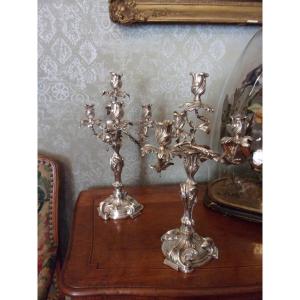 Pair Of Candelabra With 3 Branches