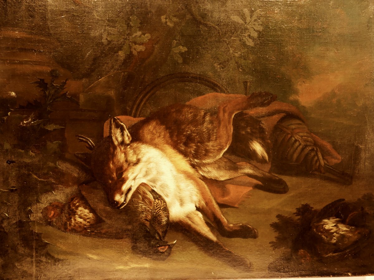 R.F. WIDT NATURA MORTA CON SELVAGGINA INIZI XVIII SECOLO-photo-2