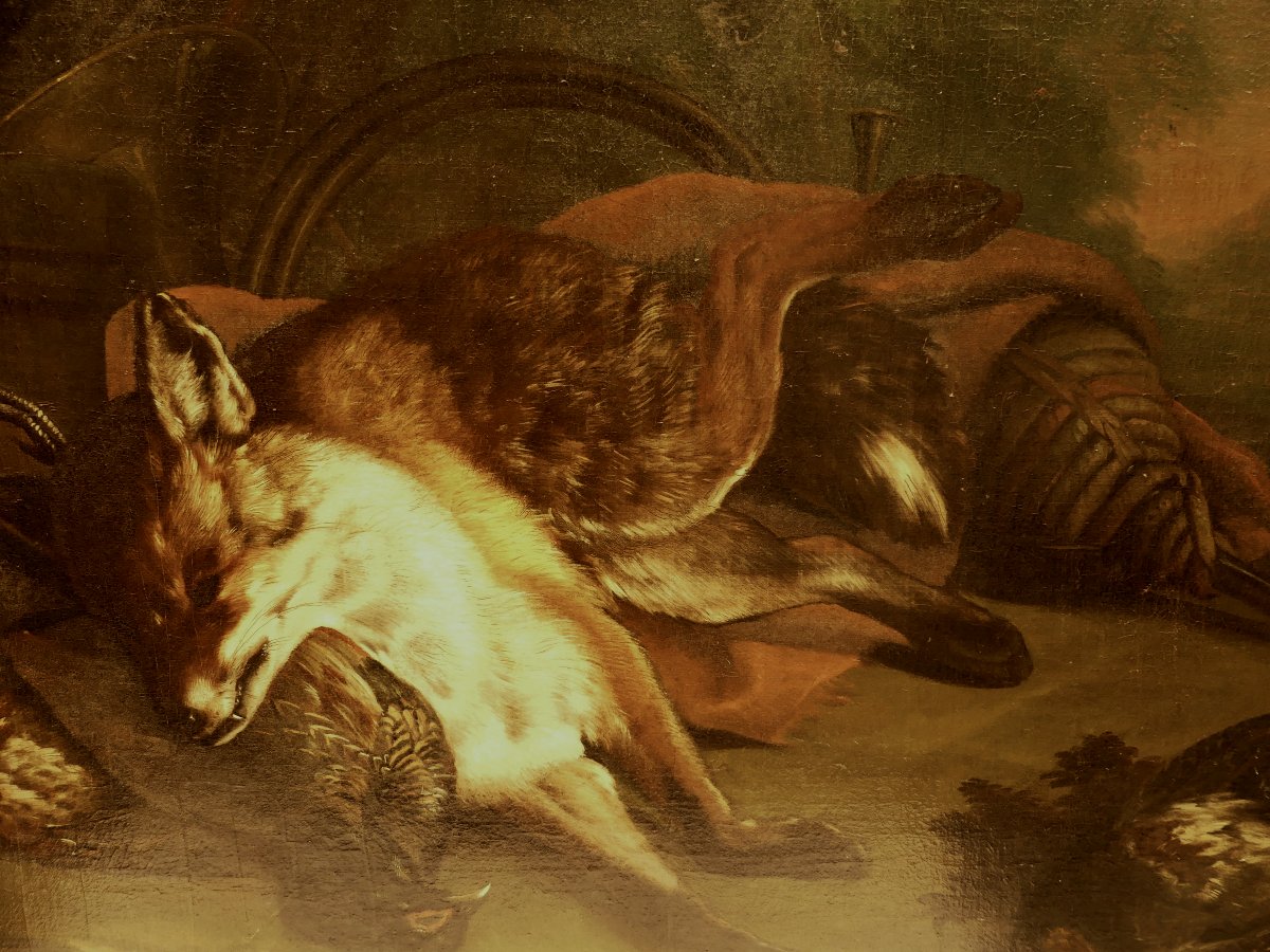 R.F. WIDT NATURA MORTA CON SELVAGGINA INIZI XVIII SECOLO-photo-4