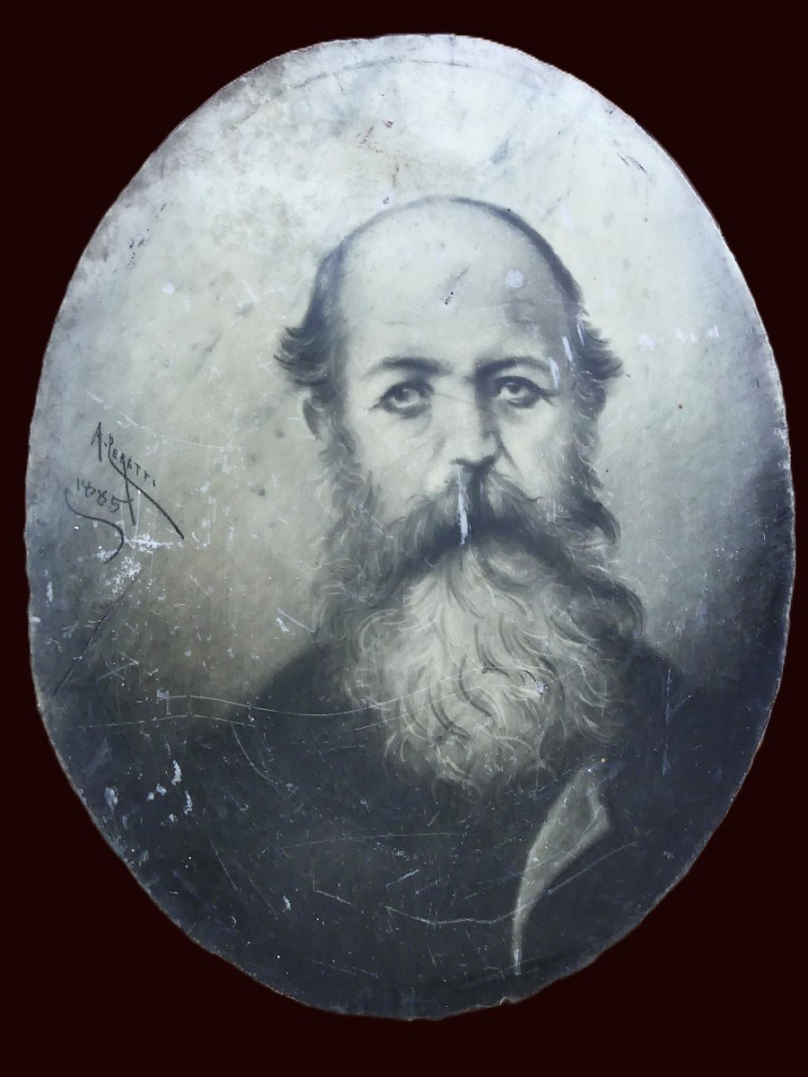 Achille Peretti (Alessandria, 1857 – New Orleans, 1923)  AUTORITRATTO-photo-1