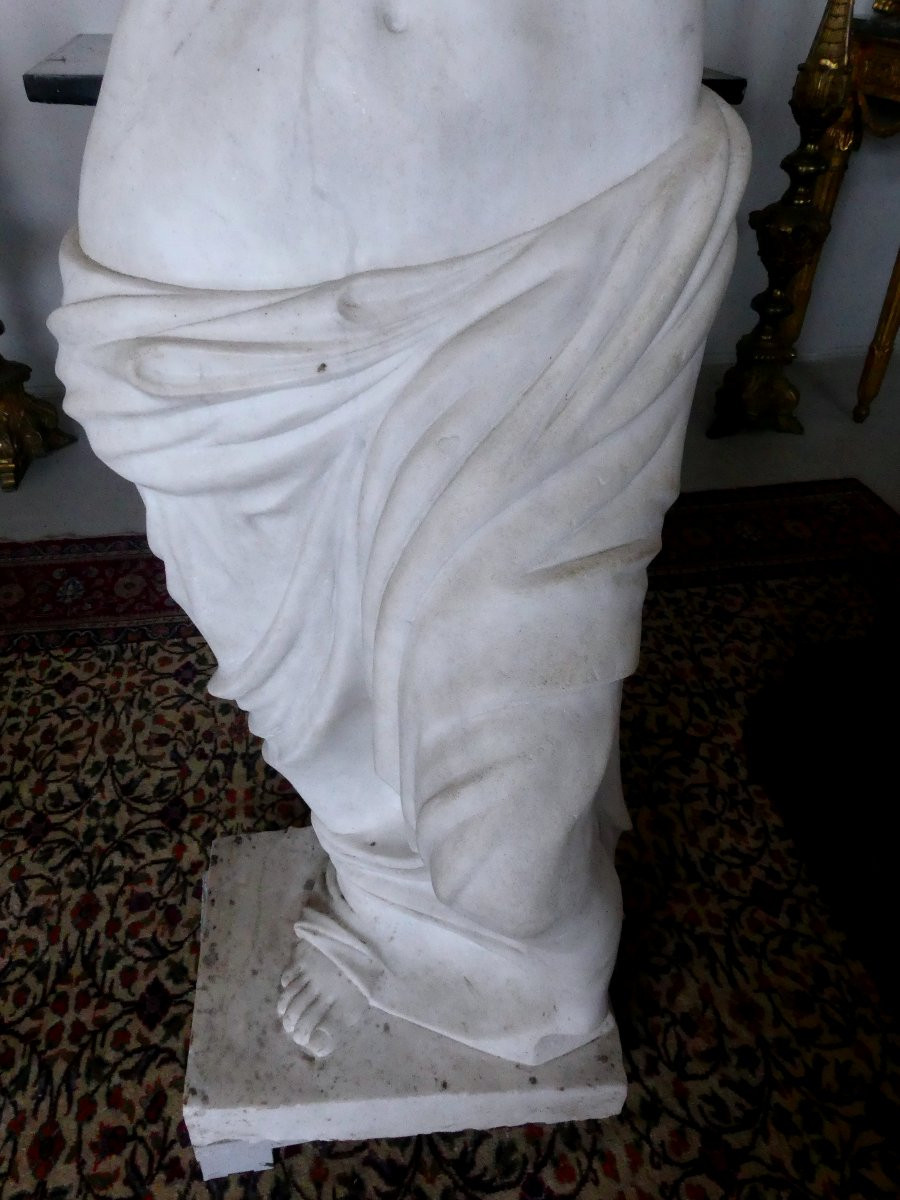 GRANDE VENERE NEOCLASSICA IN MARMO BIANCO DI CARRARA-photo-2