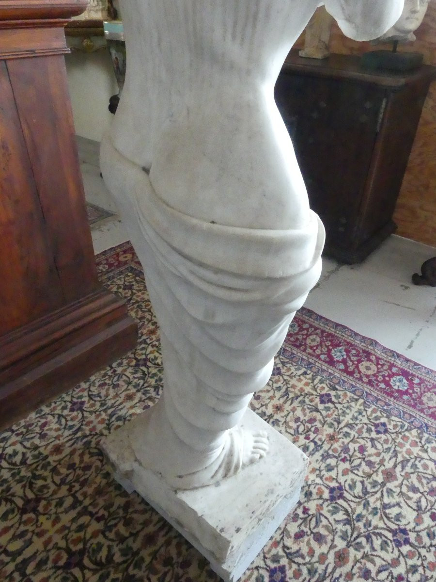 GRANDE VENERE NEOCLASSICA IN MARMO BIANCO DI CARRARA-photo-3