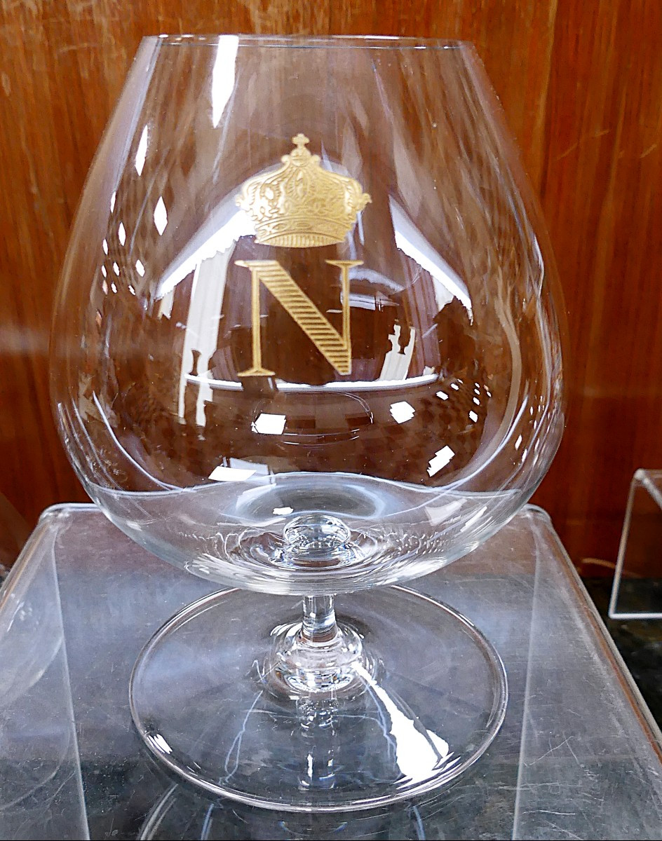 Vintage Baccarat Crystal Large Napoleon Cognac Brandy Snifter Glasses