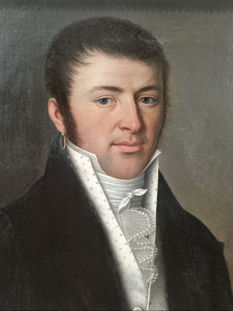 FELIX CORTEY (1760 Wallis 1835)  RITRATTO DI VITALE ROSAZZA-photo-1