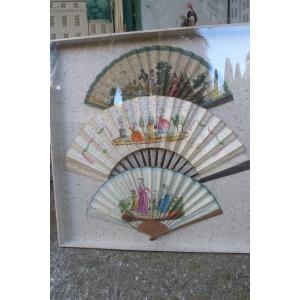 Suite De Trois Evantails Directoire