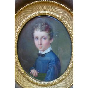 Combes: Large Miniature In A Frame By Maison Giroux