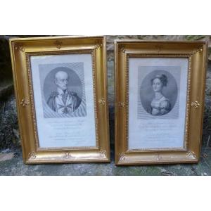 Pair Of Frames Decorated With Fleur-de-lis, Restoration Period.