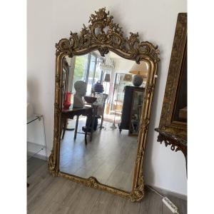 Napoleon III Wood And Stucco Mirror 