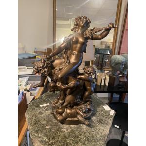 Bronze: Woman Riding A Faun