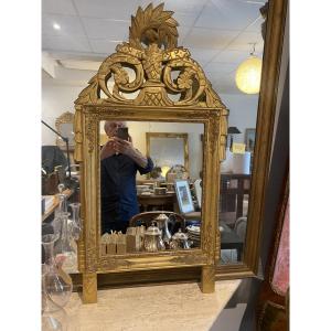 Louis XVI Style Mirror In Gilded Wood 
