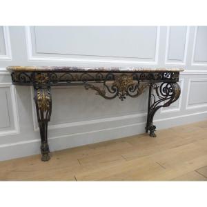 Wrought Iron Console