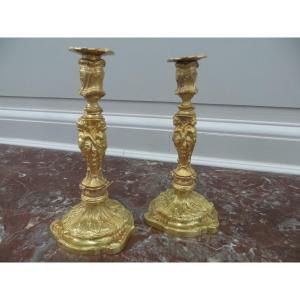 Pair Of Louis XV Candlesticks
