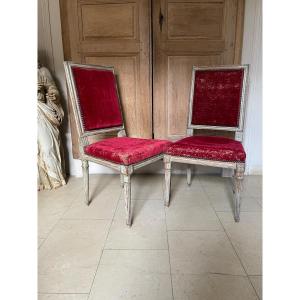 Pair Of Louis XVI Chairs (18th Century)