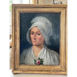 Portrait Woman With Rose XVIII Eme