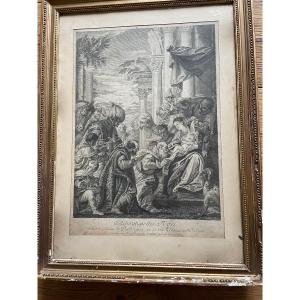 Engraving “the Adoration Of Kings”